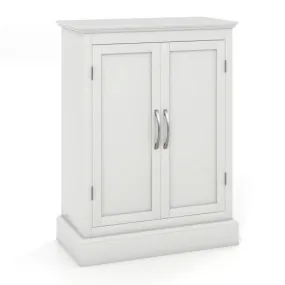 2-Door Freestanding Bathroom Cabinet with Adjustable Shelves-White