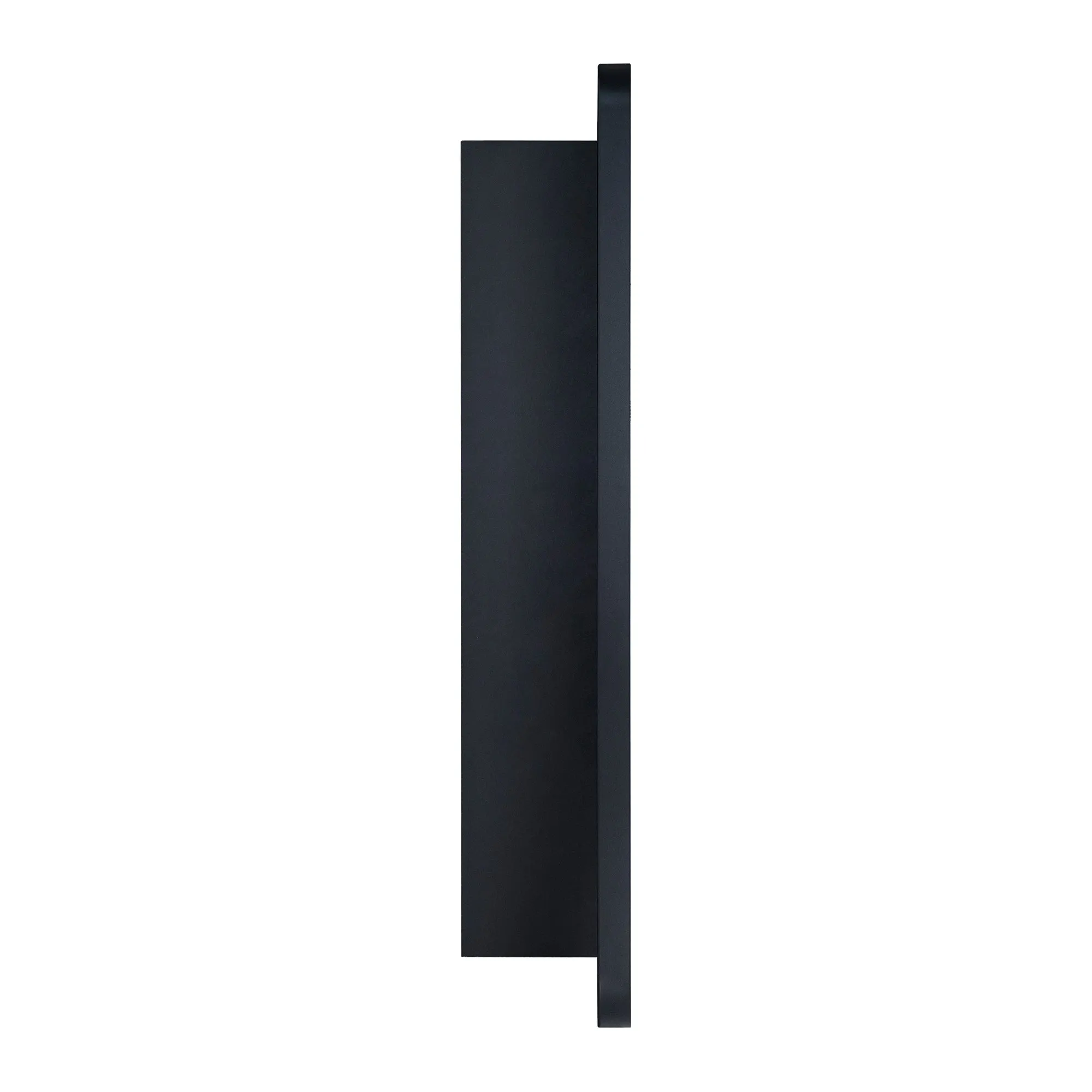 26 in. W x 30 in. H Double Door Rectangular Metal Framed Rounded Bathroom Medicine Cabinet with Mirror in Matt Black