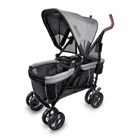 3Dlite Wagon Convenience Stroller - Black and Gray Tweed