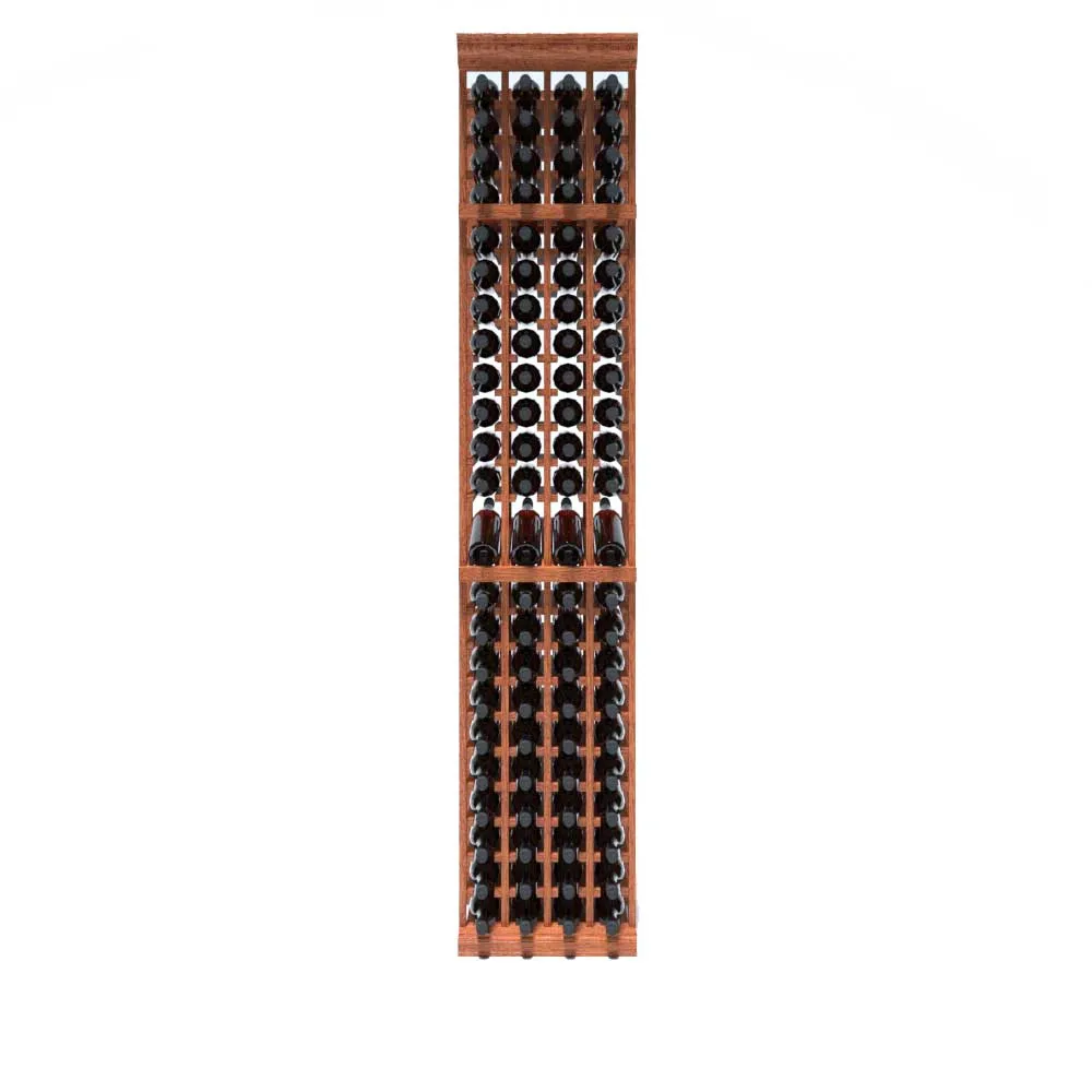 4 Column - 92 Bottle 8ft Wine Rack Kit with Display