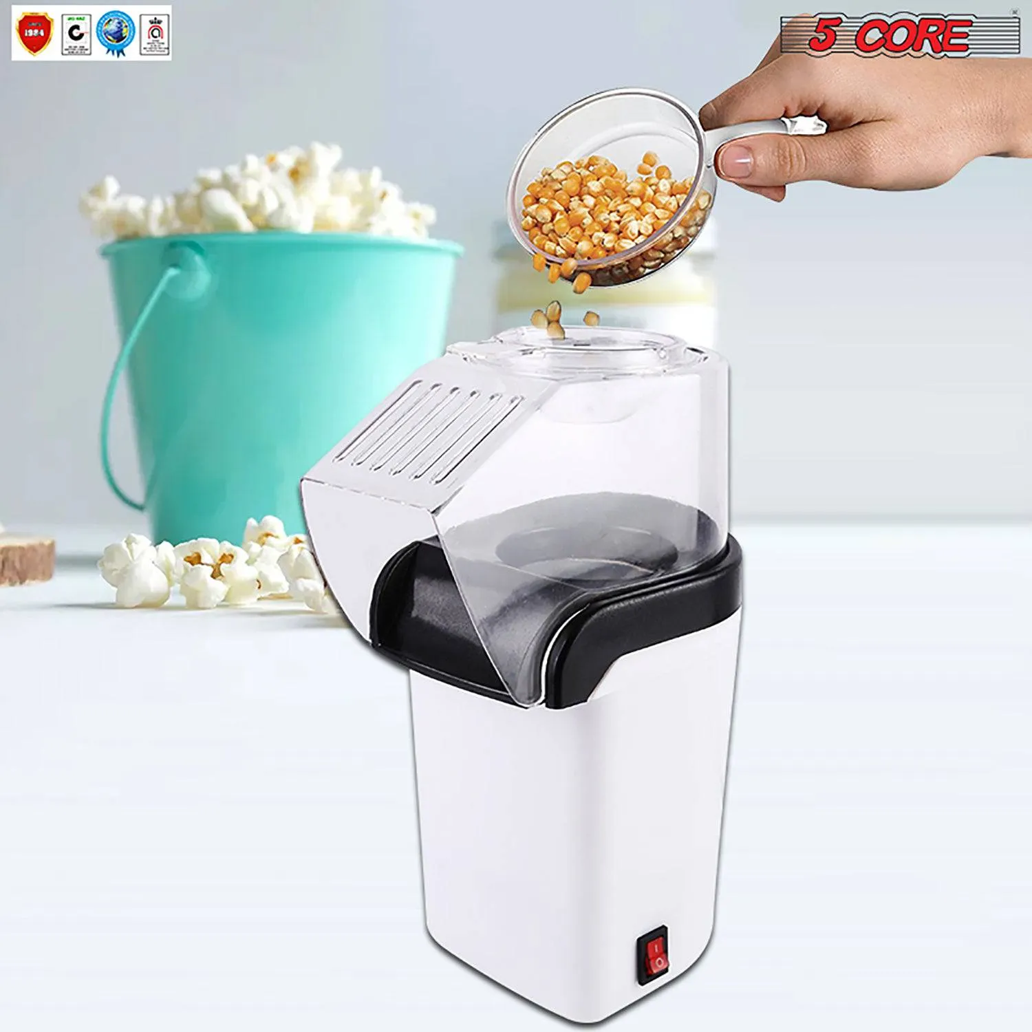 5Core Popcorn Machine Hot Air Electric Popper Kernel Corn Maker Bpa
