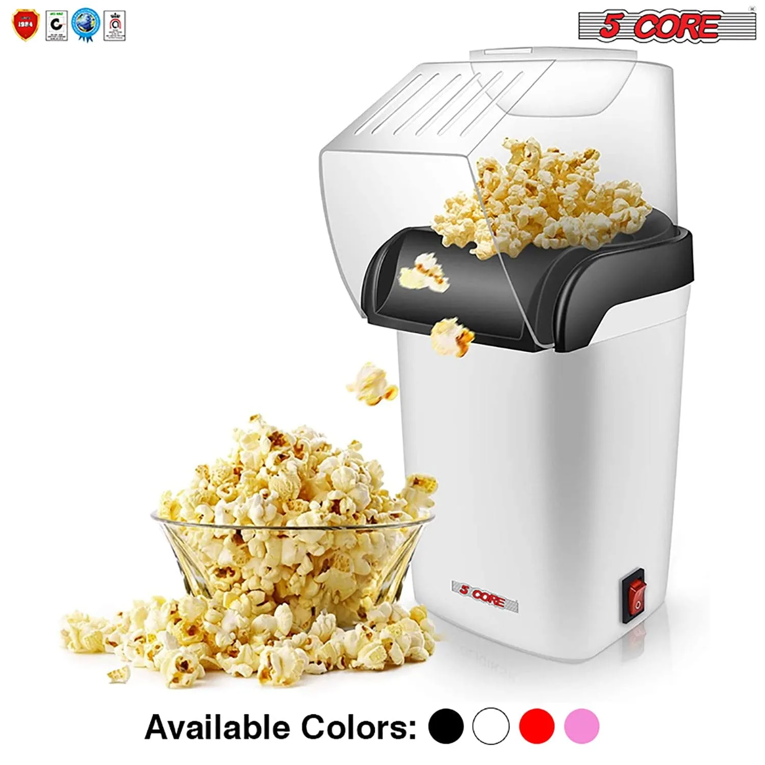 5Core Popcorn Machine Hot Air Electric Popper Kernel Corn Maker Bpa