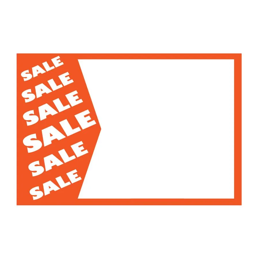 7" x 5.5" Writable Paper Retail Store Price Signs Heavy duty cardstock.