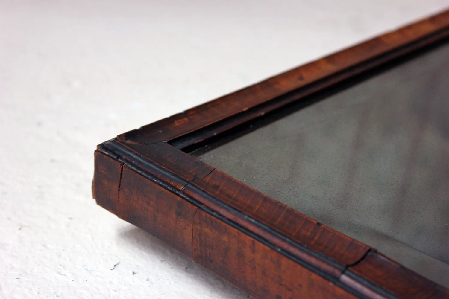 A George III Period Walnut Cushion Framed Rectangular Wall Mirror c.1800