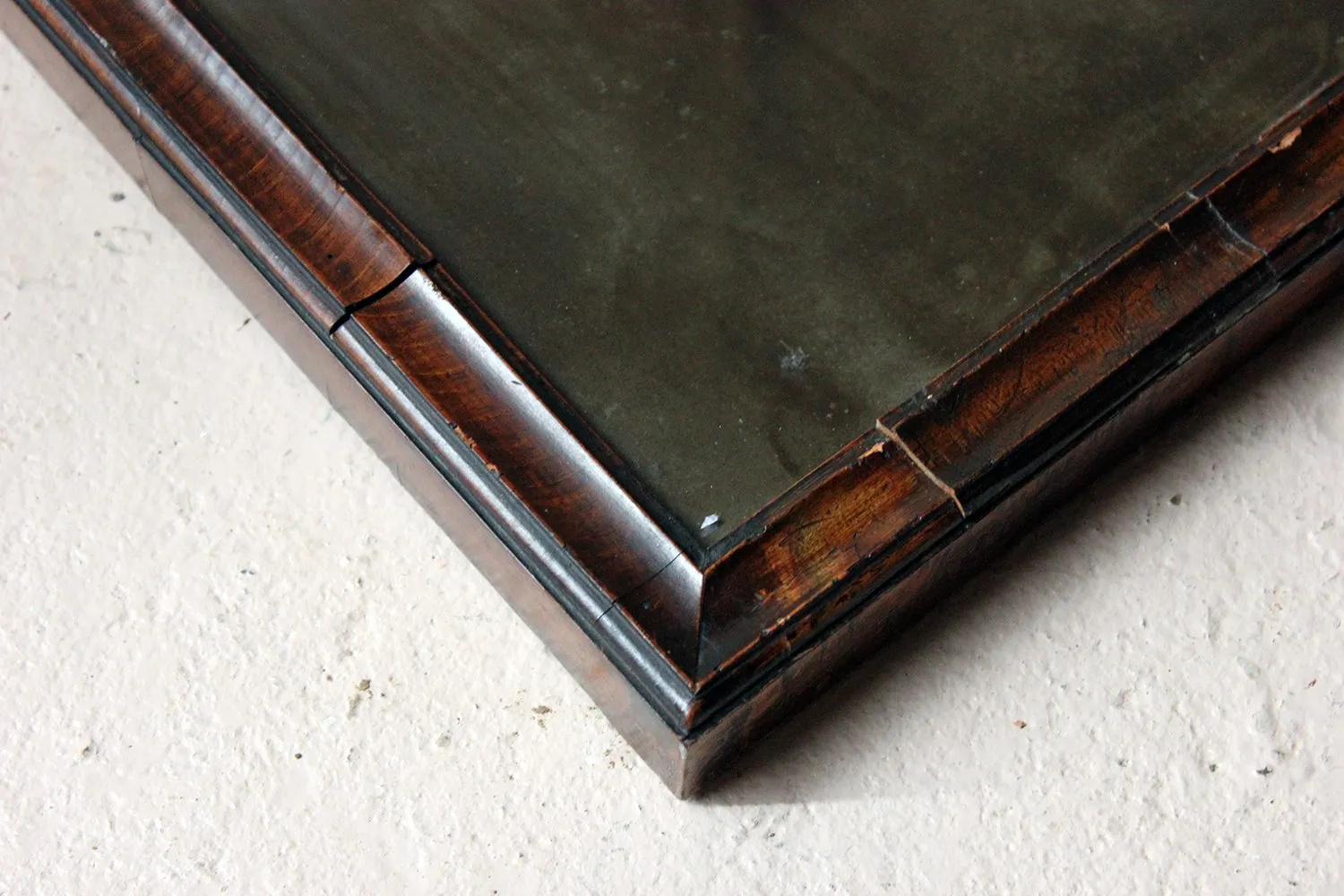 A George III Period Walnut Cushion Framed Rectangular Wall Mirror c.1800