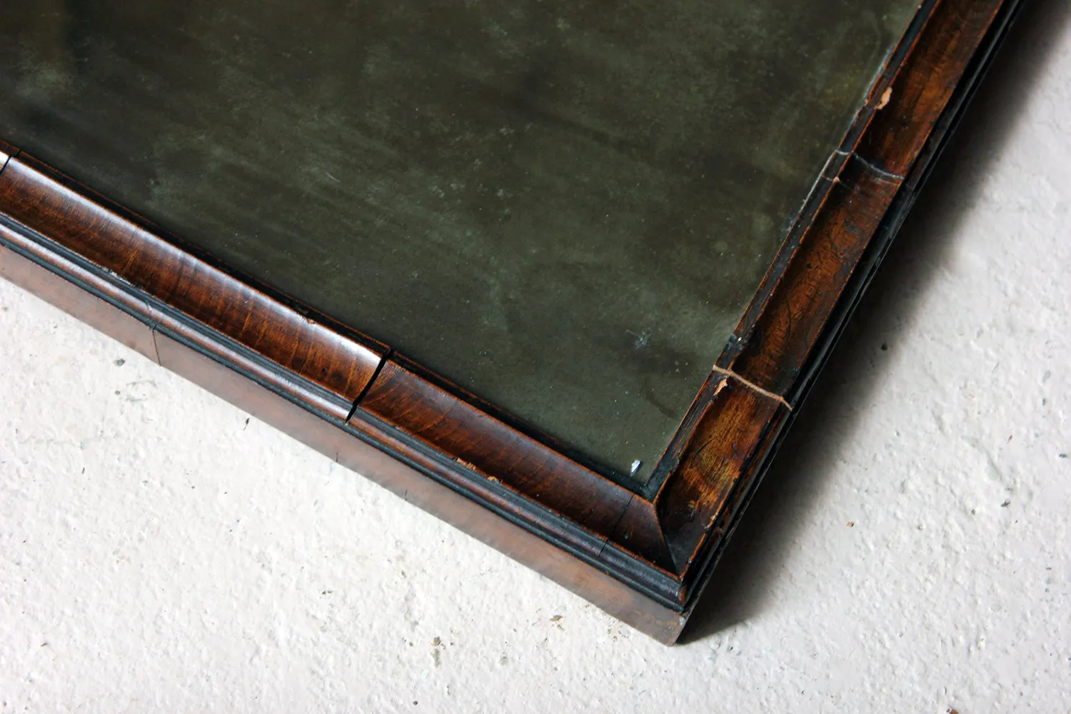 A George III Period Walnut Cushion Framed Rectangular Wall Mirror c.1800