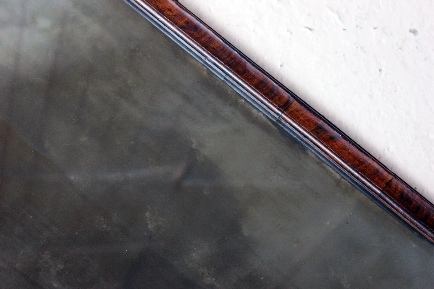 A George III Period Walnut Cushion Framed Rectangular Wall Mirror c.1800