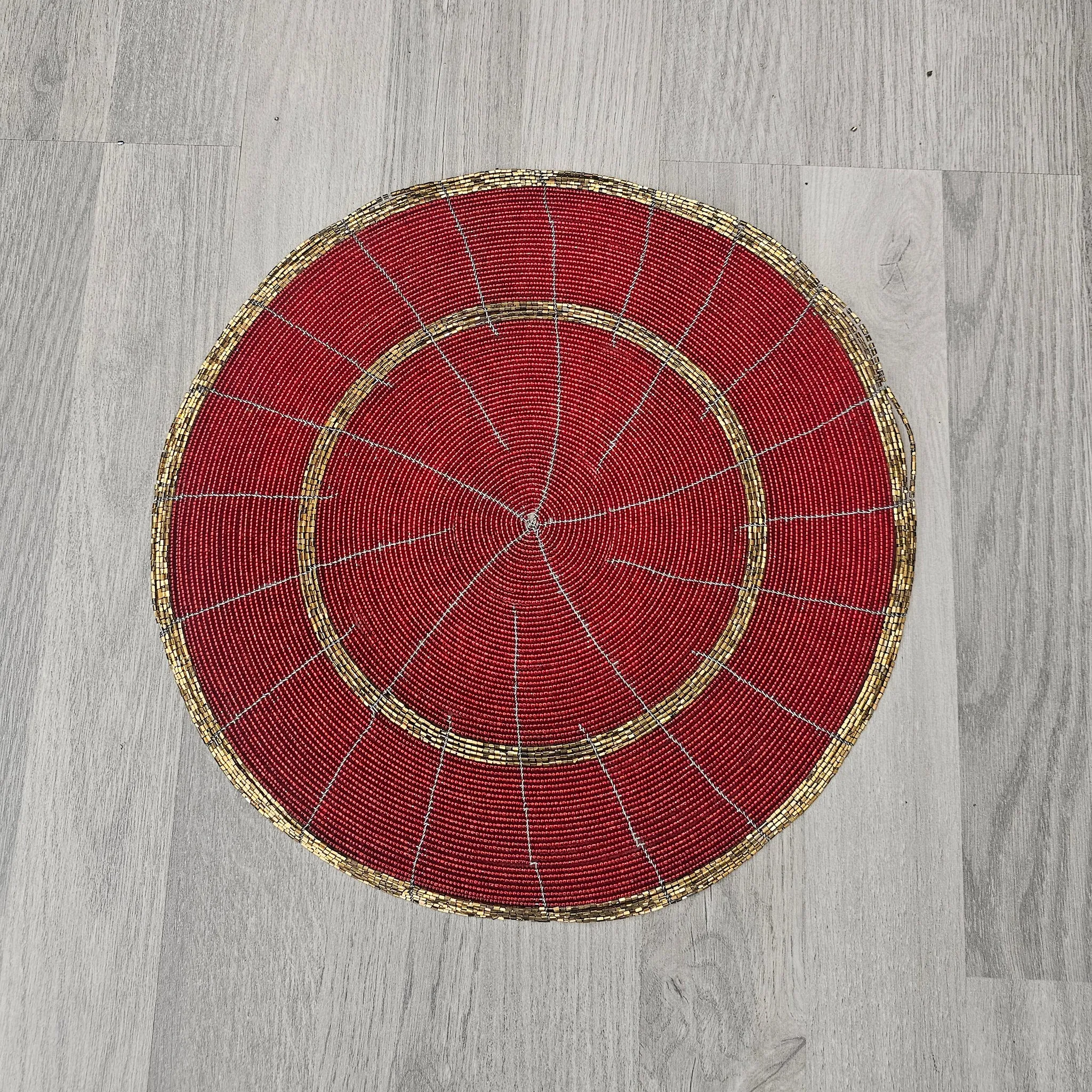 African Beaded Placemat – Maasai Beaded Mats – Aleela