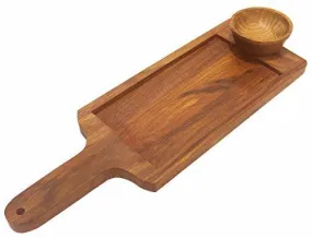 Ages Behind Wooden Tray 15" with Magnetic Bowl Wooden Tray Set for Serving