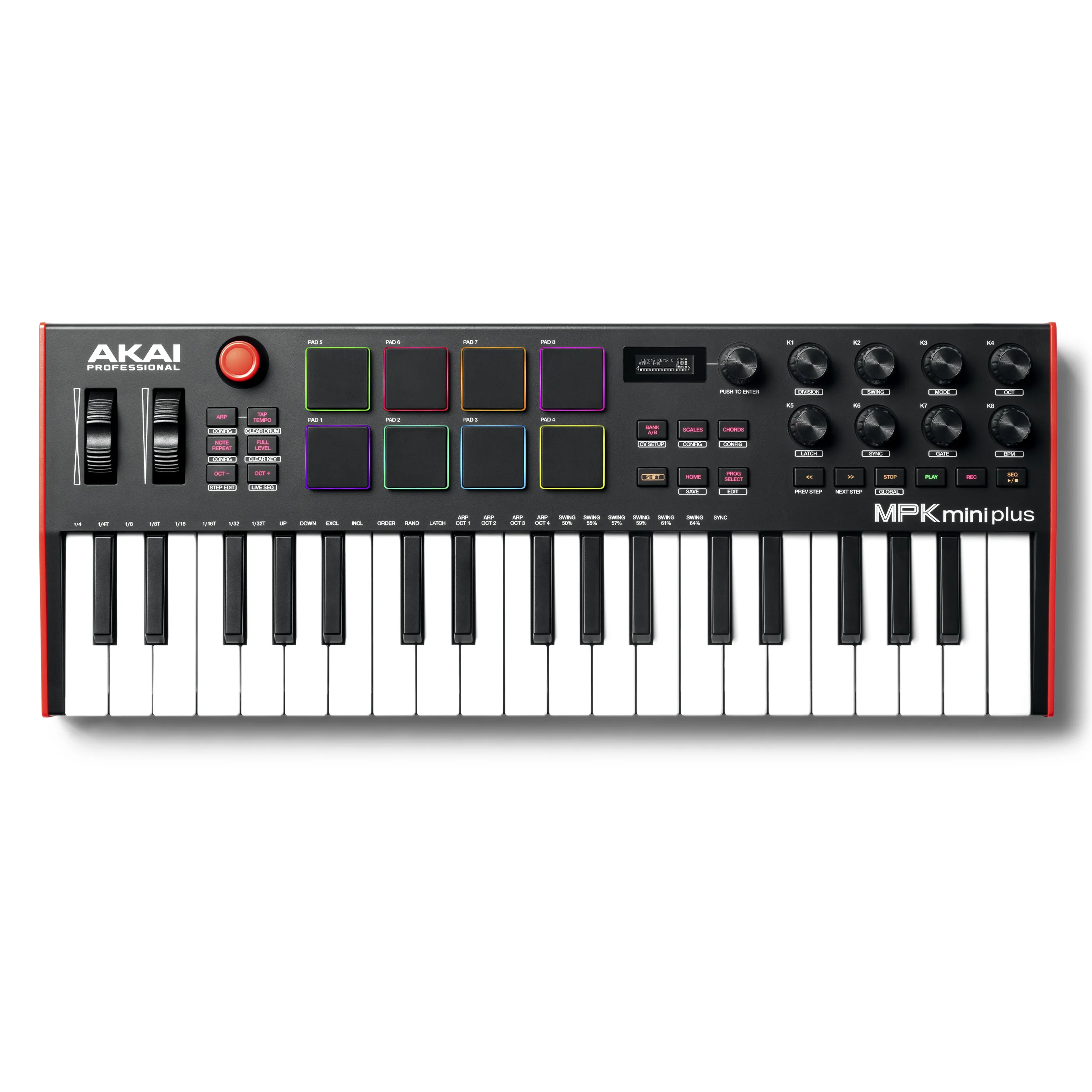 Akai MPKMINIPLUS 37-Key Midi Controller, RGB Pads