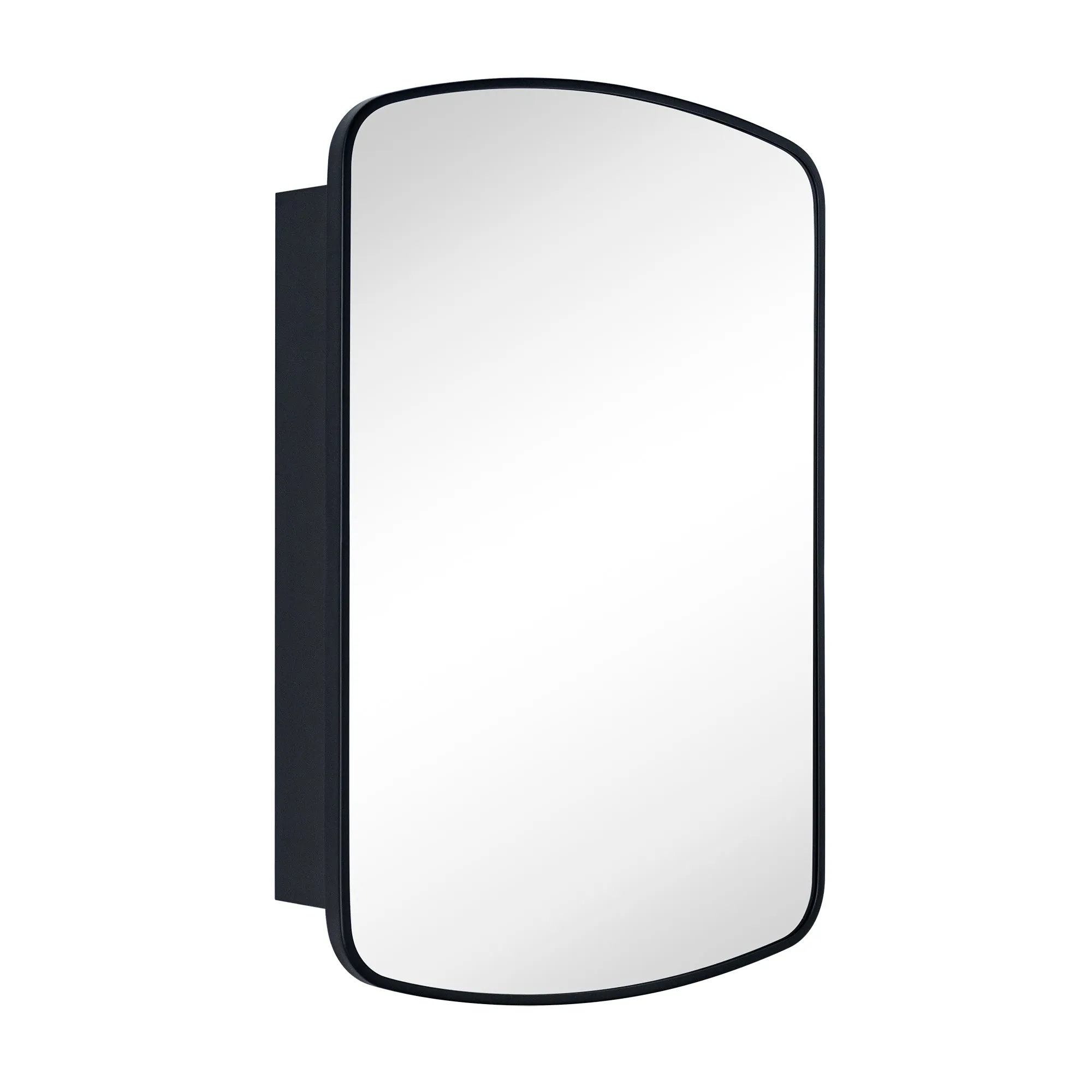 Arched Recessed and Surface Mount Metal Framed Bathroom Medicine Cabinet with Mirror
