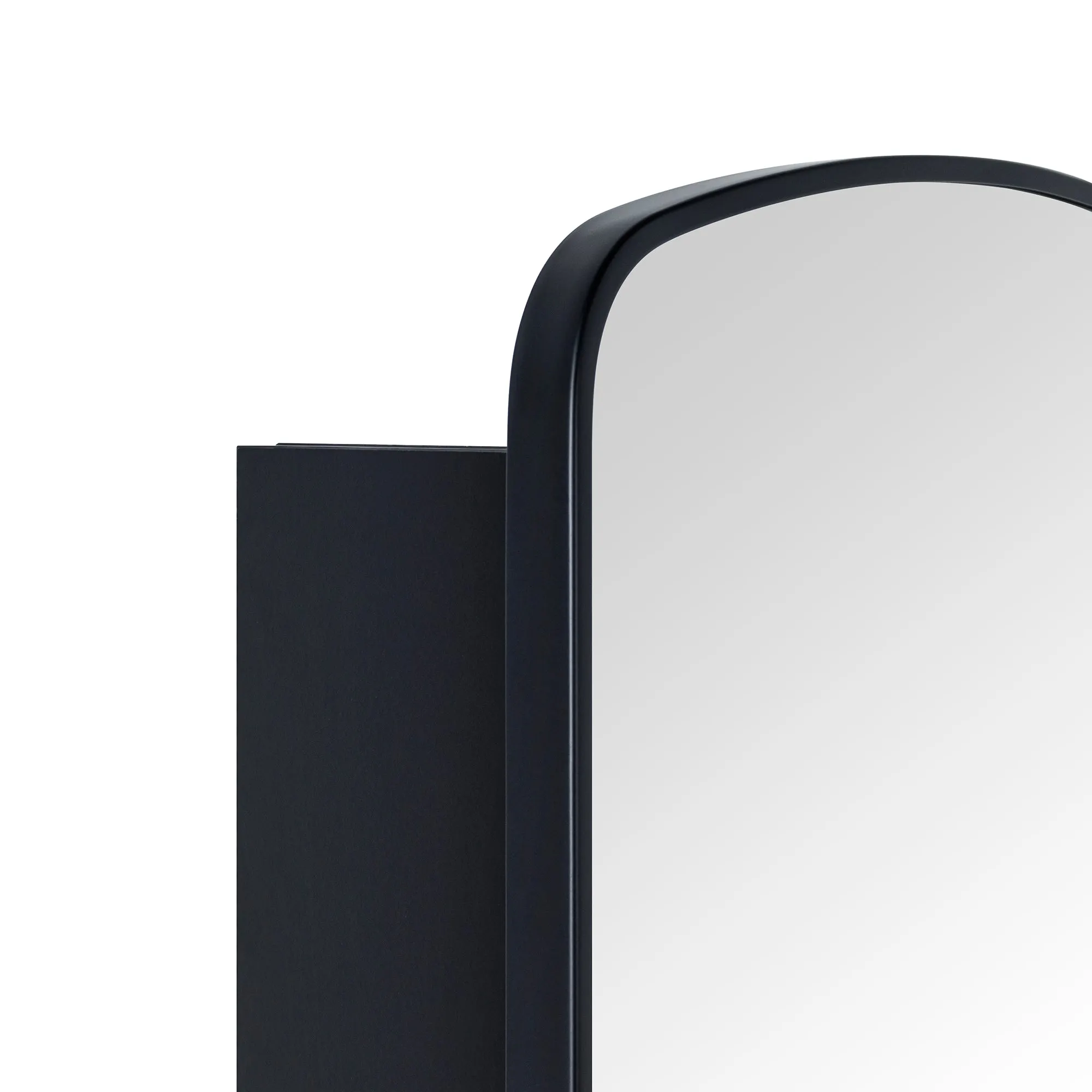 Arched Recessed and Surface Mount Metal Framed Bathroom Medicine Cabinet with Mirror