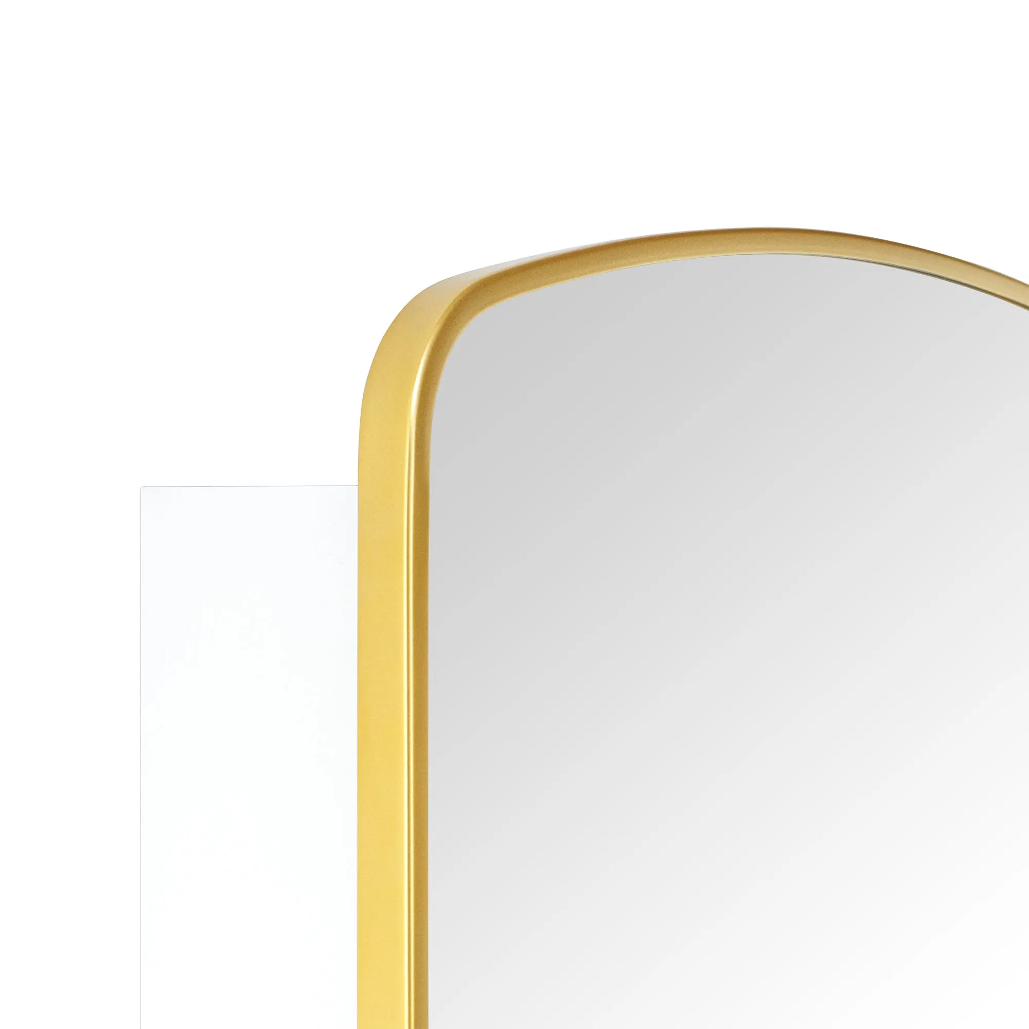 Arched Recessed and Surface Mount Metal Framed Bathroom Medicine Cabinet with Mirror
