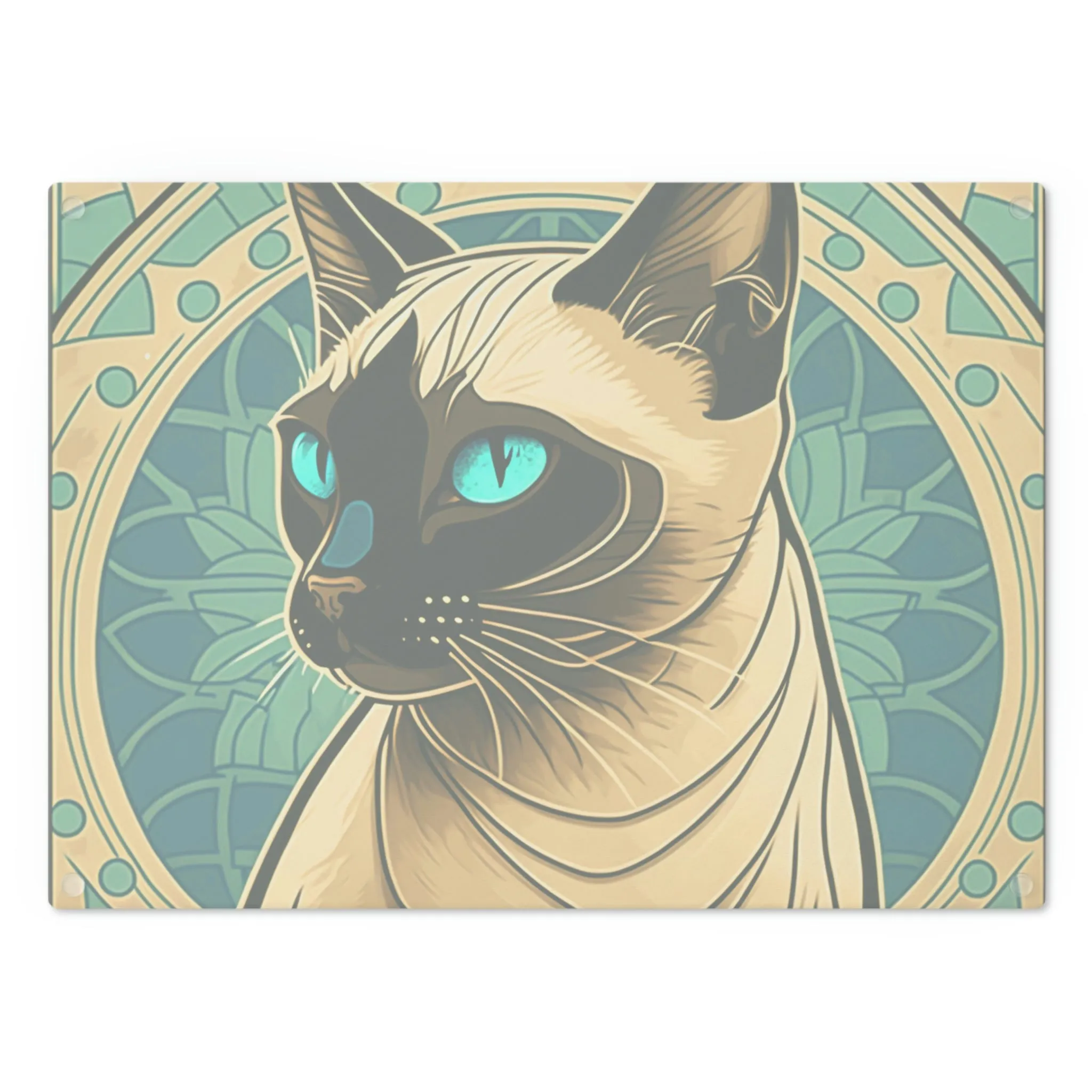 Art Nouveau Siamese Cat Cutting Board