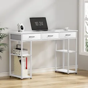 Artiss Computer Desk Drawer Shelves Study Table 120cm White