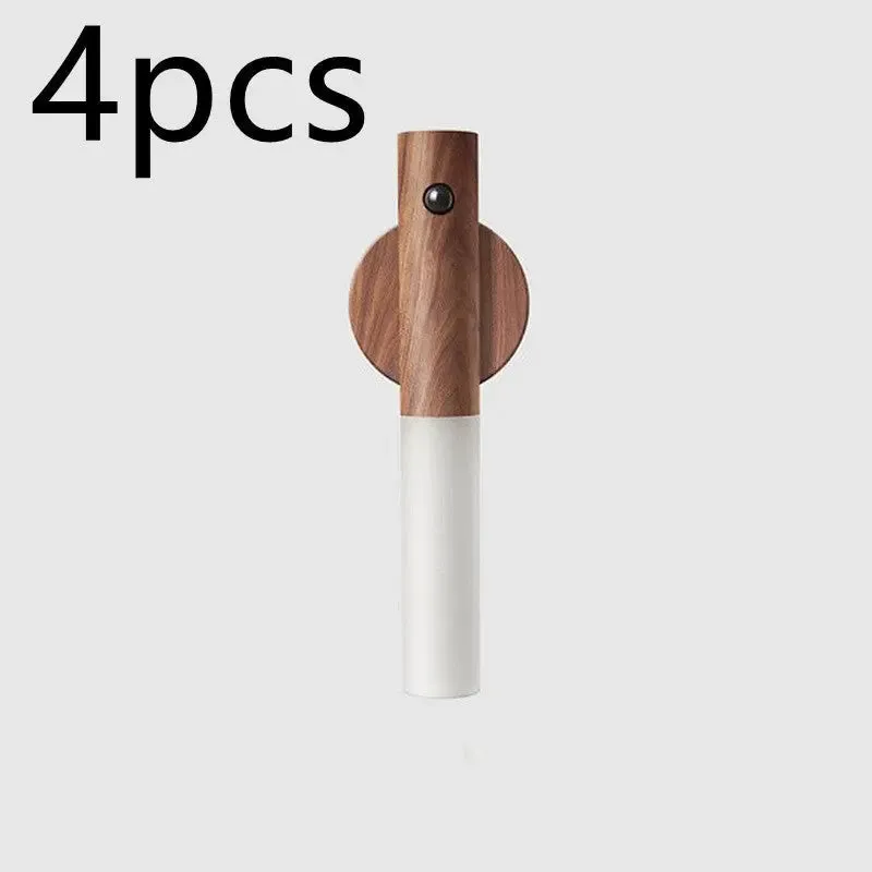 Auto LED USB Magnetic Wood Wireless Night Light Corridors Porch Auto LED Night Light