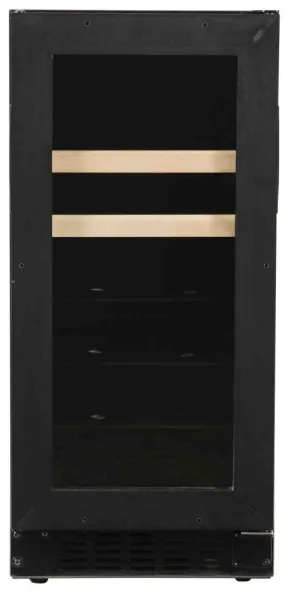Azure Home Products A115BEVO Beverage Center - 15" Glass Door W/ Overlay