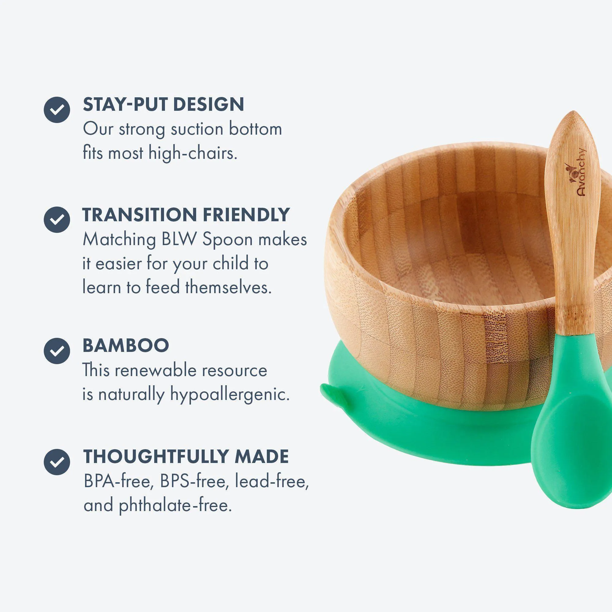 Baby Bowl   Spoon | Bamboo & Silicone