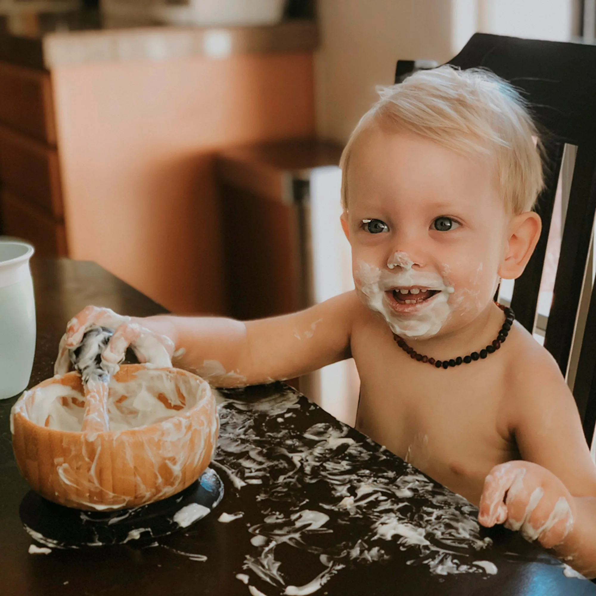 Baby Bowl   Spoon | Bamboo & Silicone