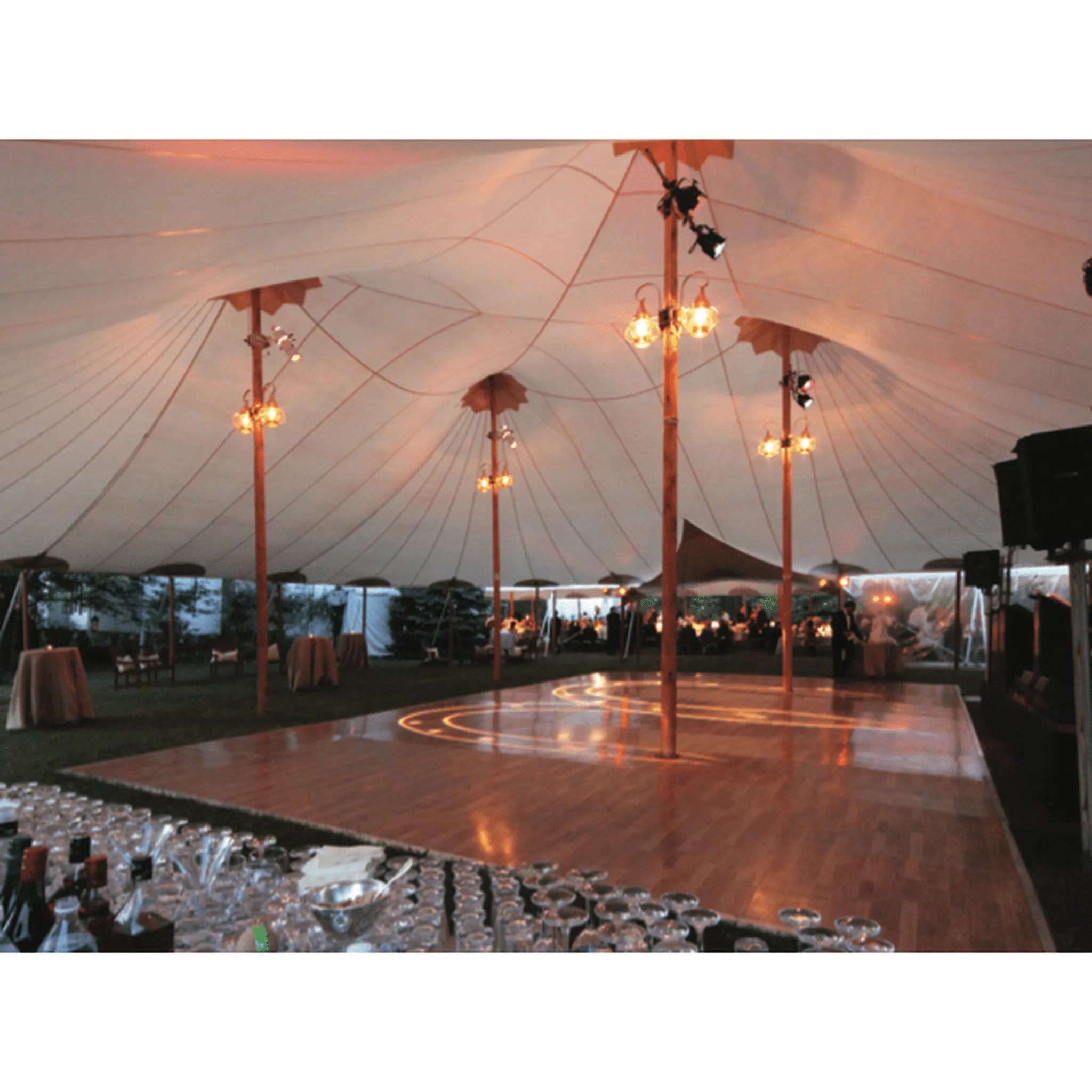 Black Laminate Portable Dance Floor - Subfloor Included