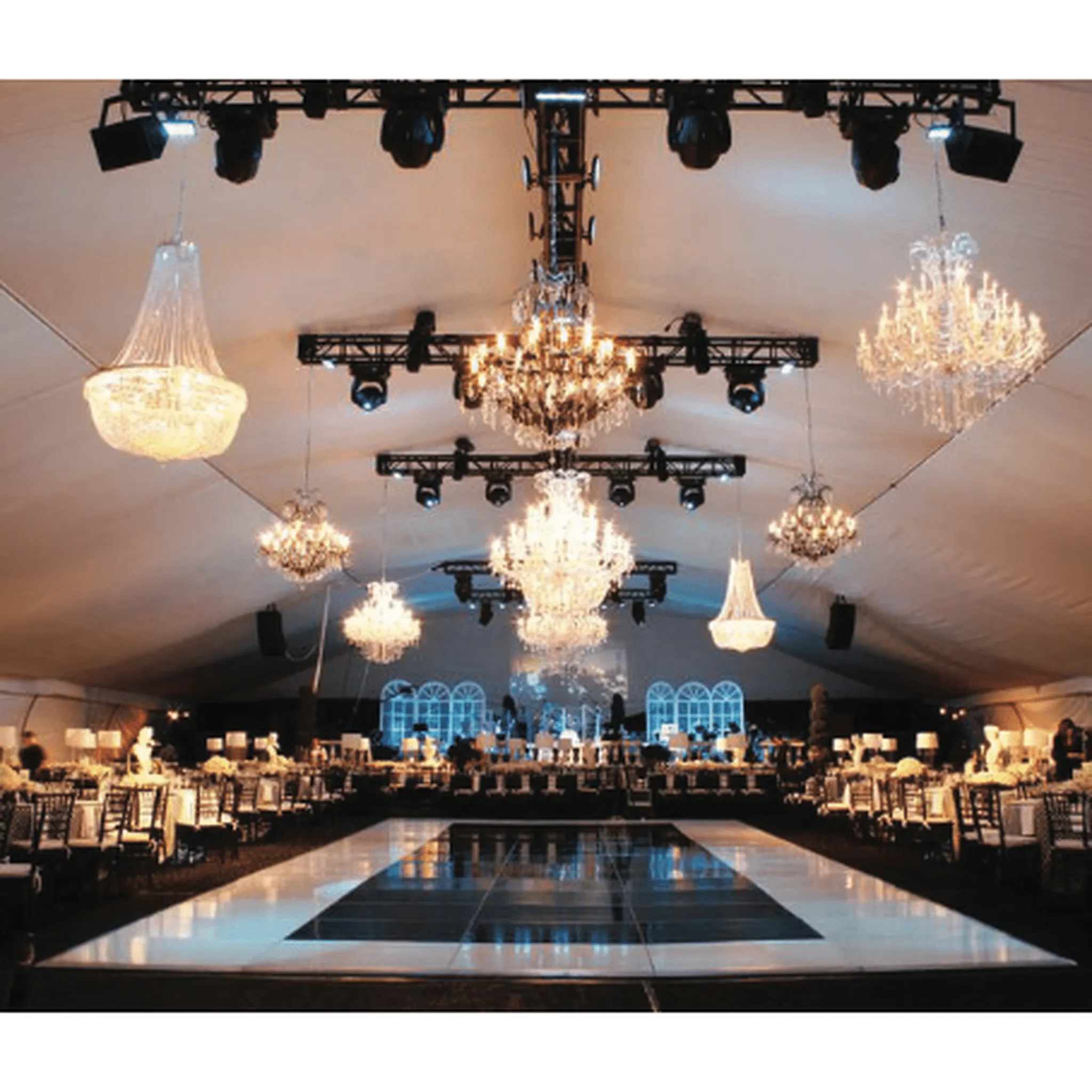 Black Laminate Portable Dance Floor - Subfloor Included