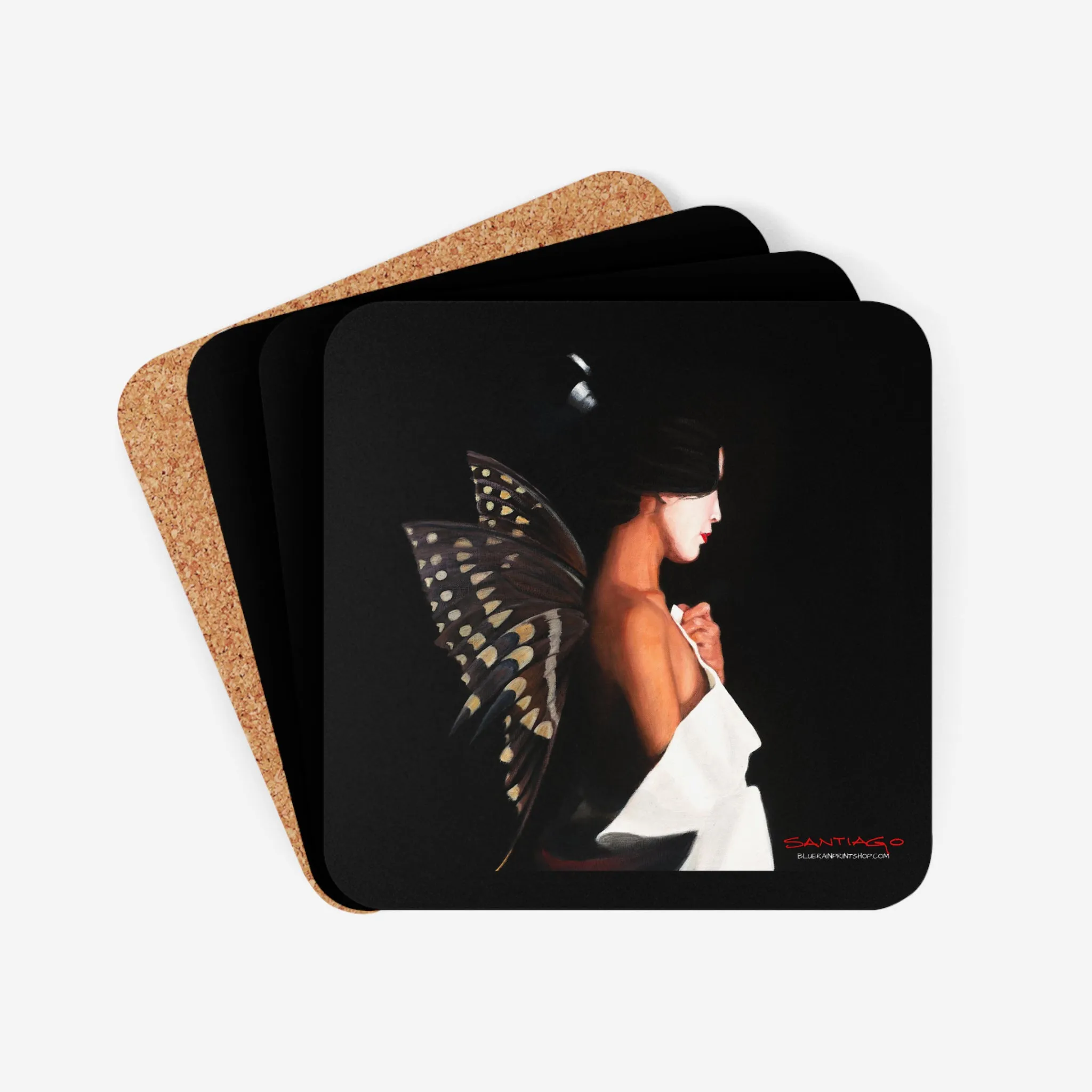Butterfly Woman Coaster Set