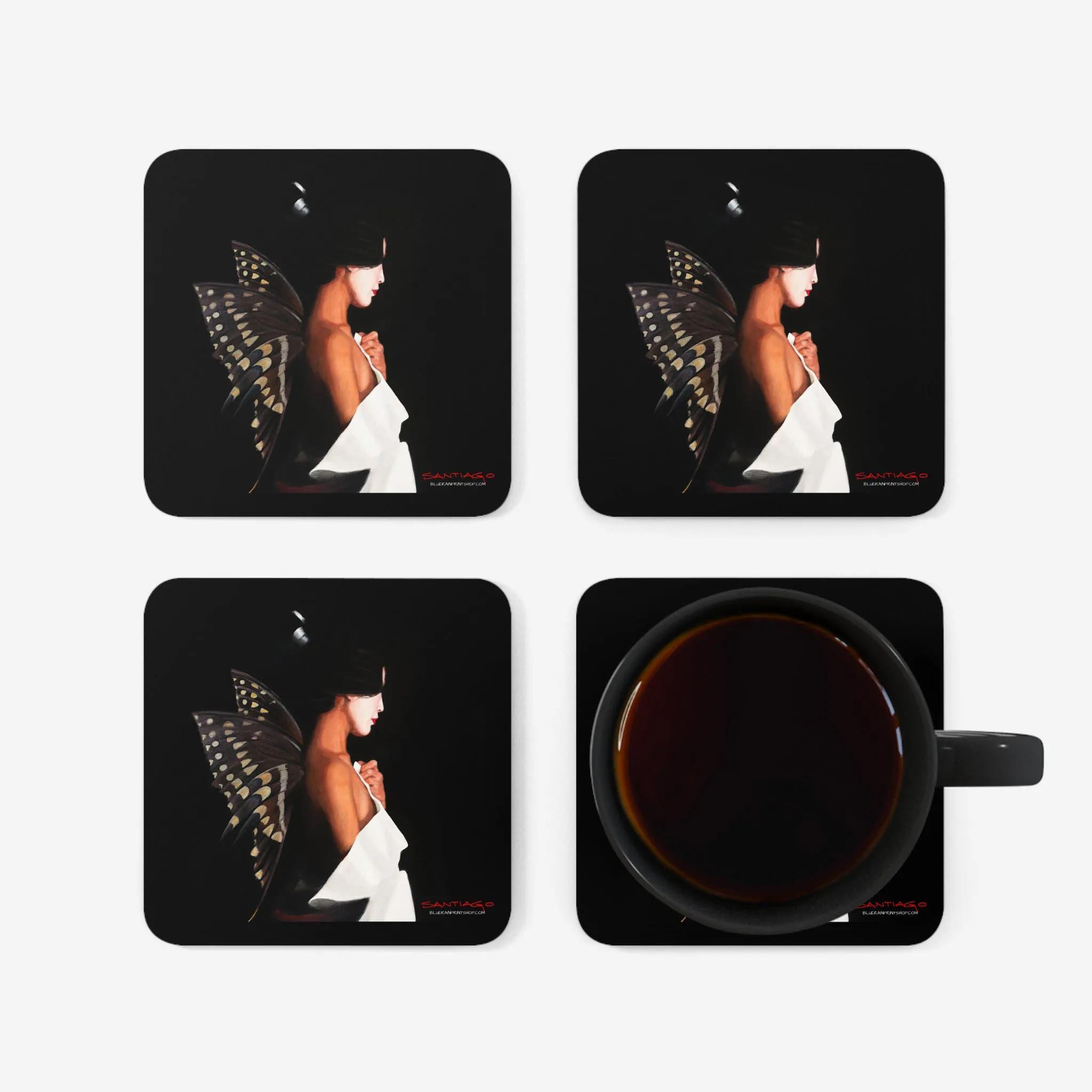 Butterfly Woman Coaster Set