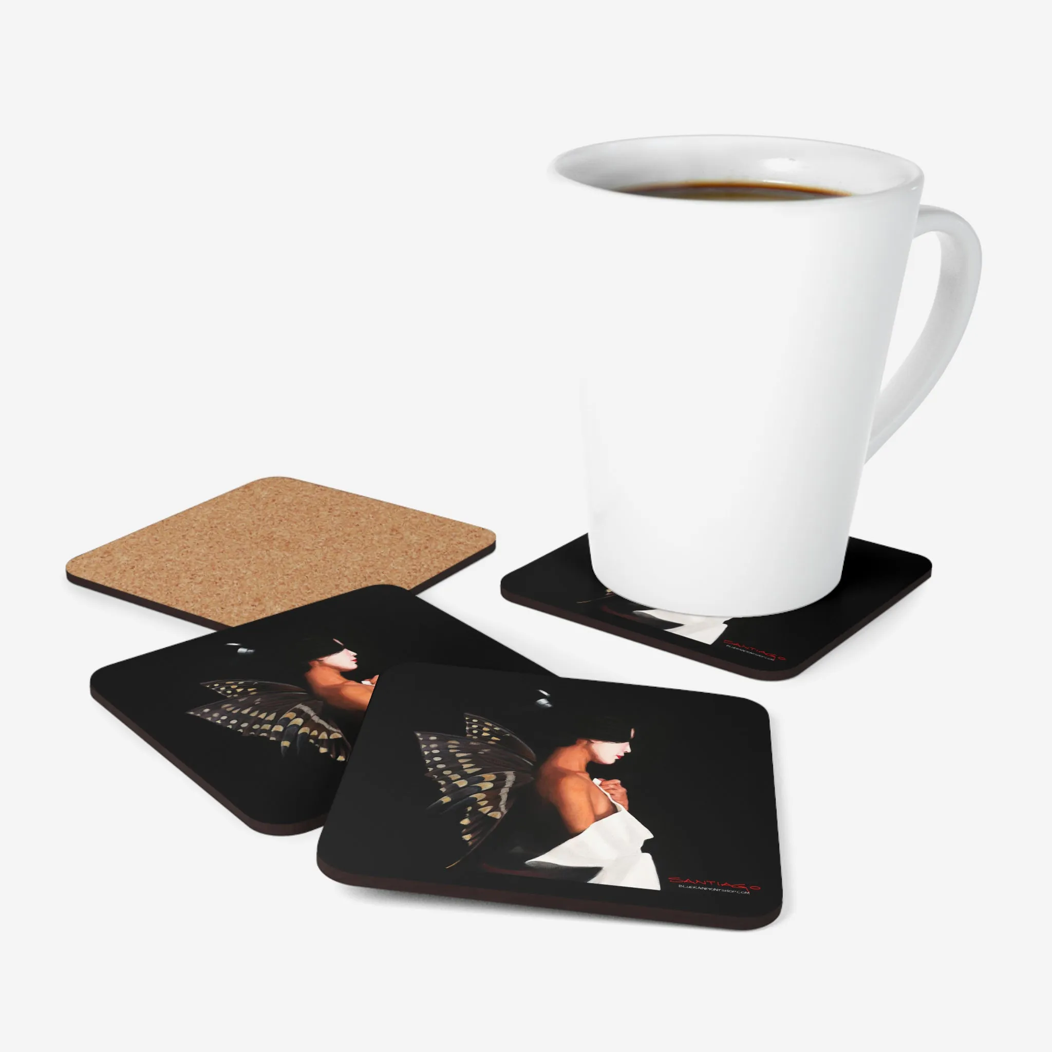 Butterfly Woman Coaster Set
