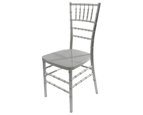 Chair, Chiavari Silver Resin