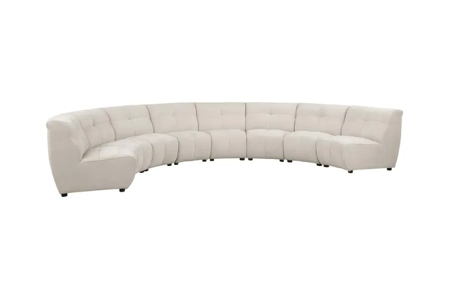 Charlotte 8-piece Upholstered Modular Sectional Sofa Ivory 551300