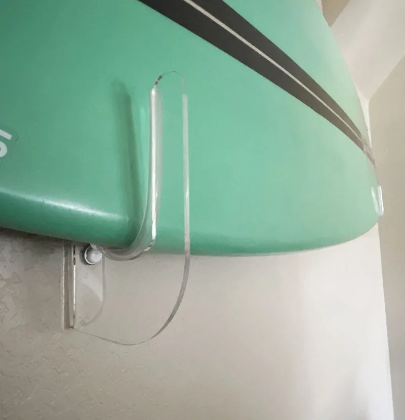 Clear Surfboard Wall Rack  | Flush To Wall