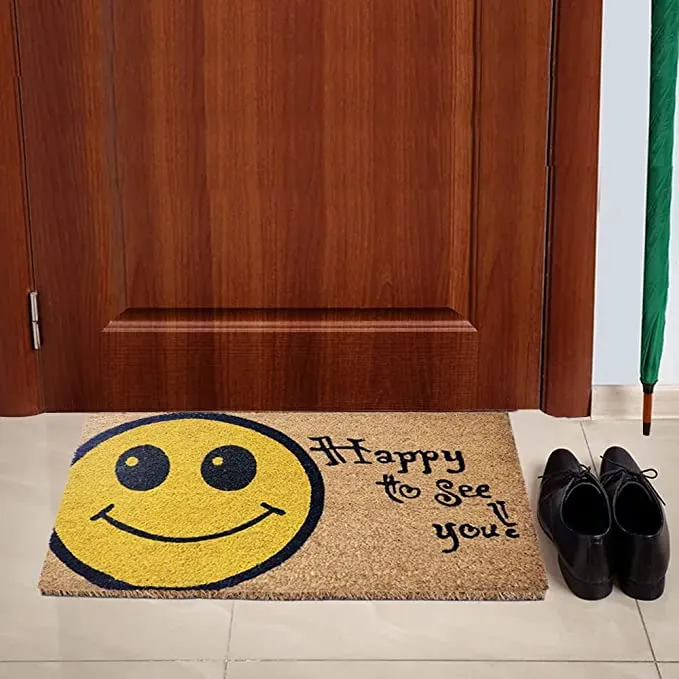 Coir Door Mat Multi Color for Main Entrance (45x75cm), Large