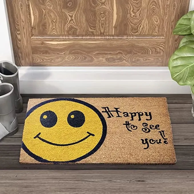 Coir Door Mat Multi Color for Main Entrance (45x75cm), Large
