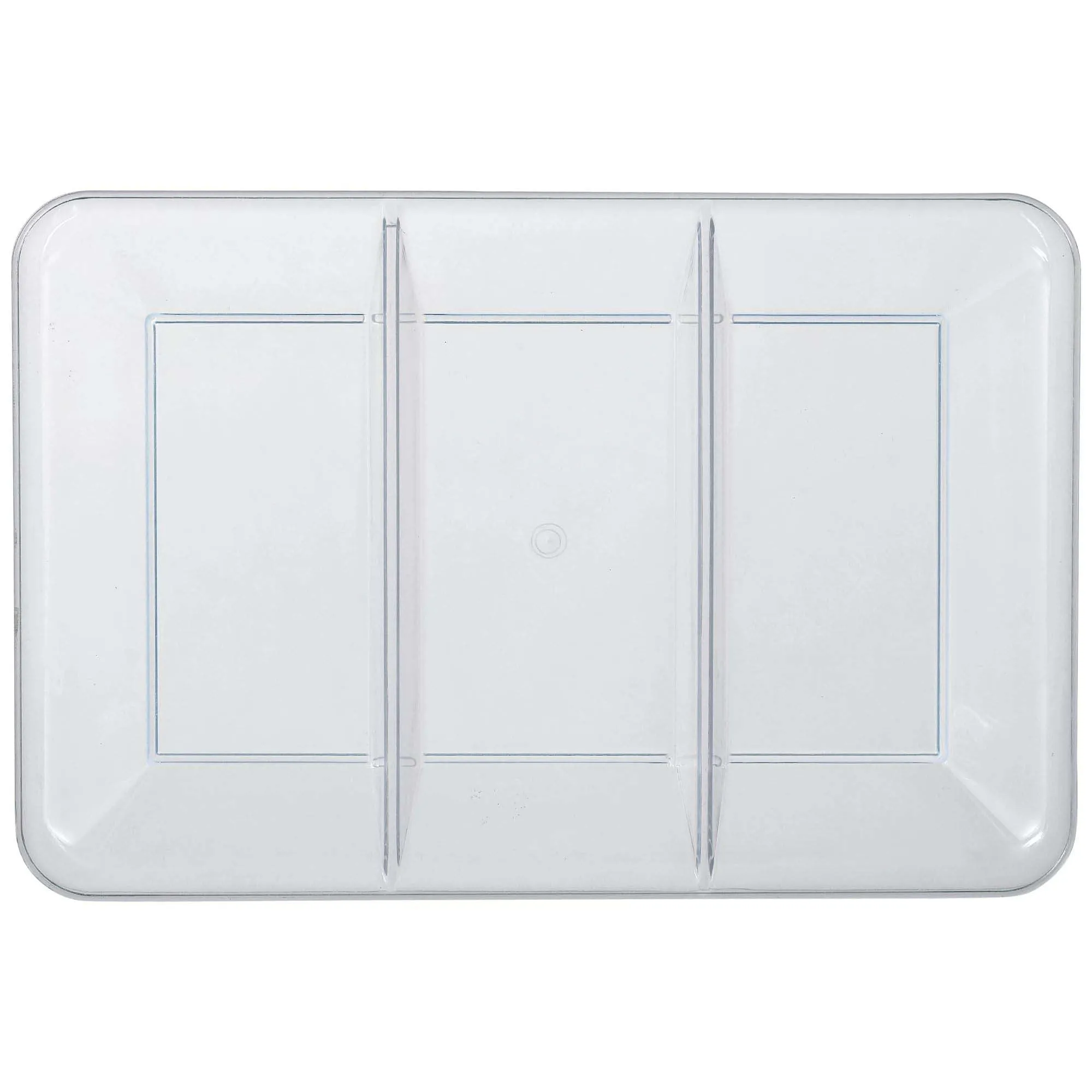 Compartment Tray, Clear, 9.5 x 14 Inches, 1 Count