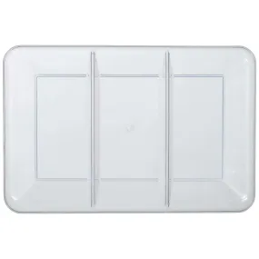 Compartment Tray, Clear, 9.5 x 14 Inches, 1 Count