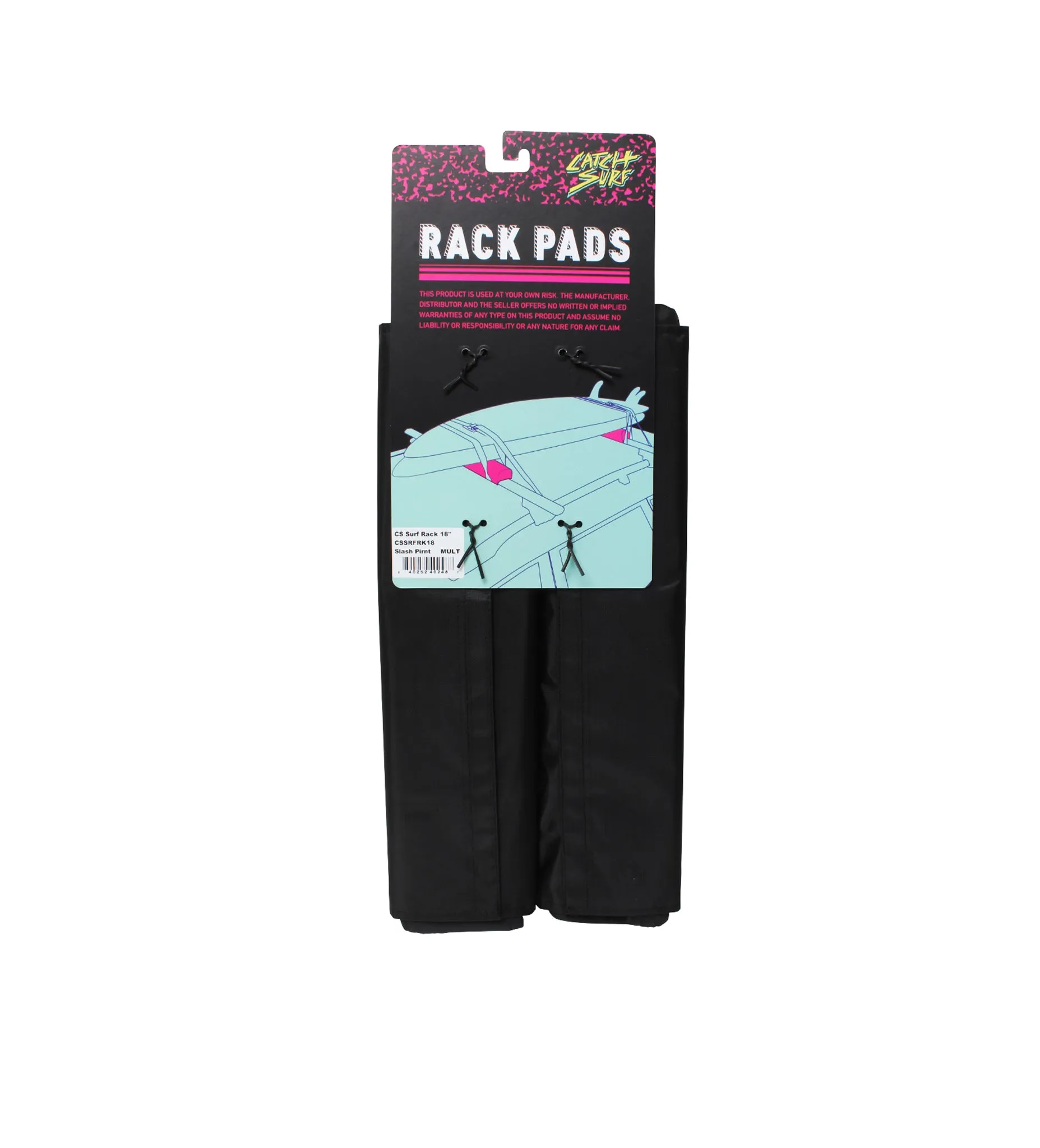 CS Padded Surf Rack (18") - BLOCK LOGO