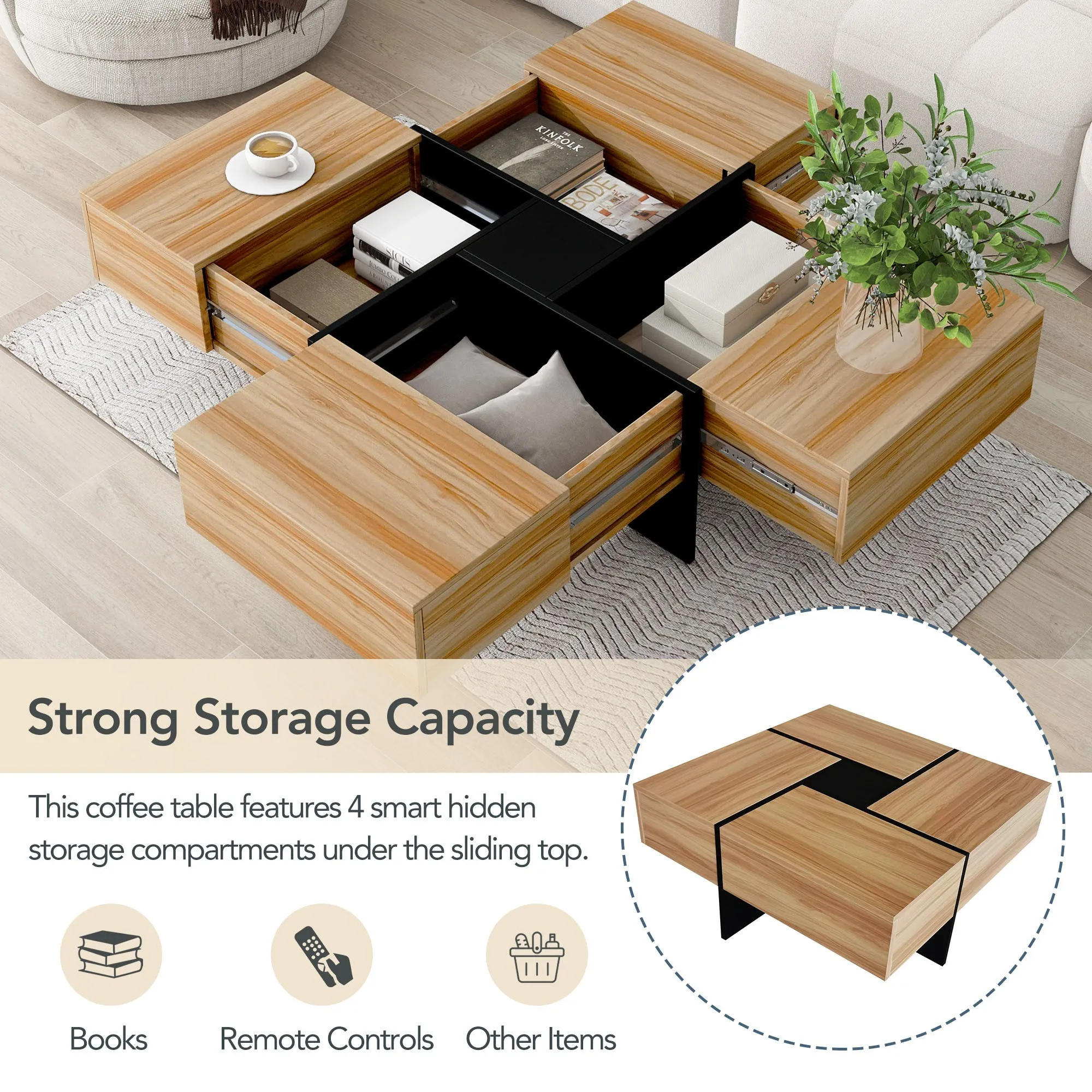 Cubid Storage Square Coffee Table