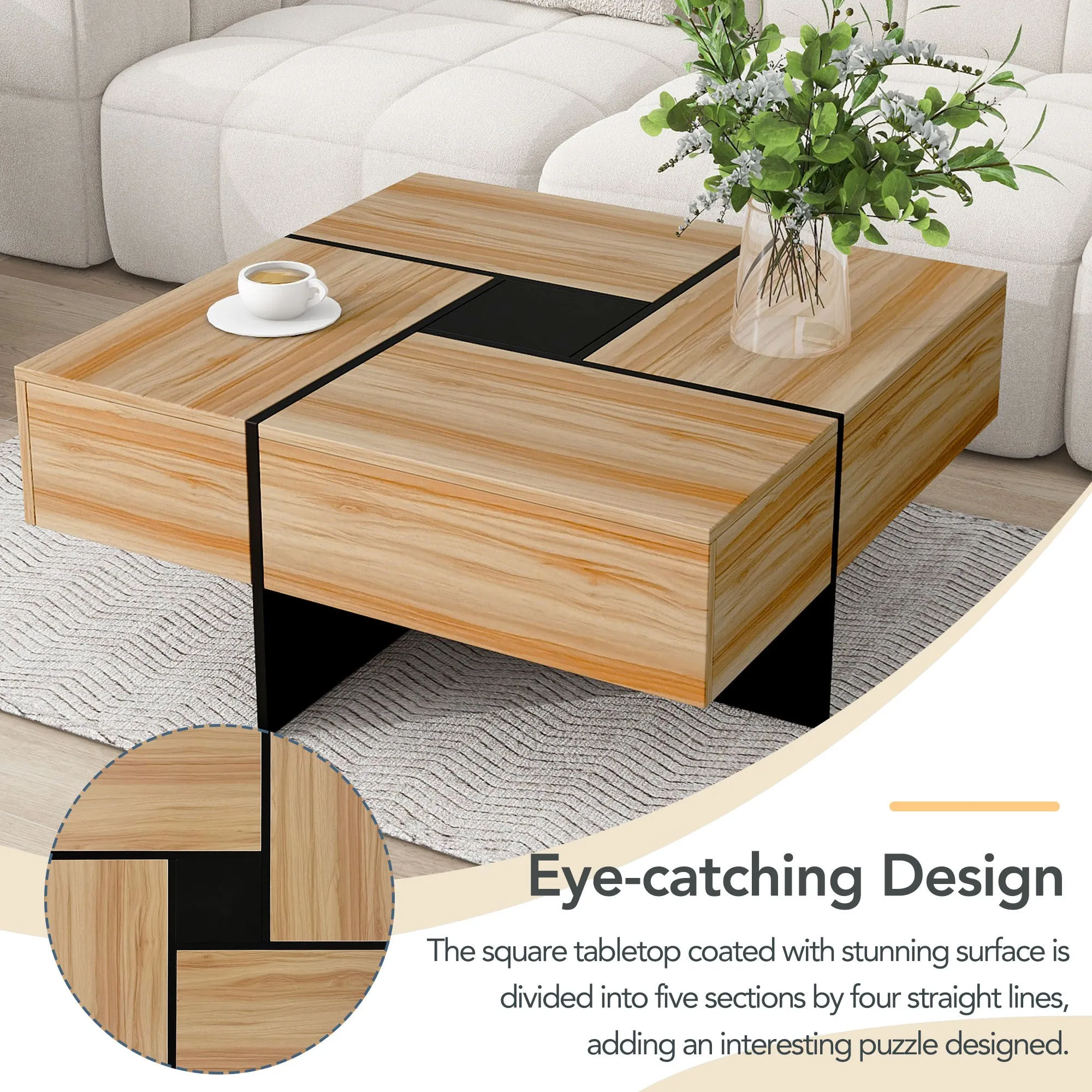 Cubid Storage Square Coffee Table