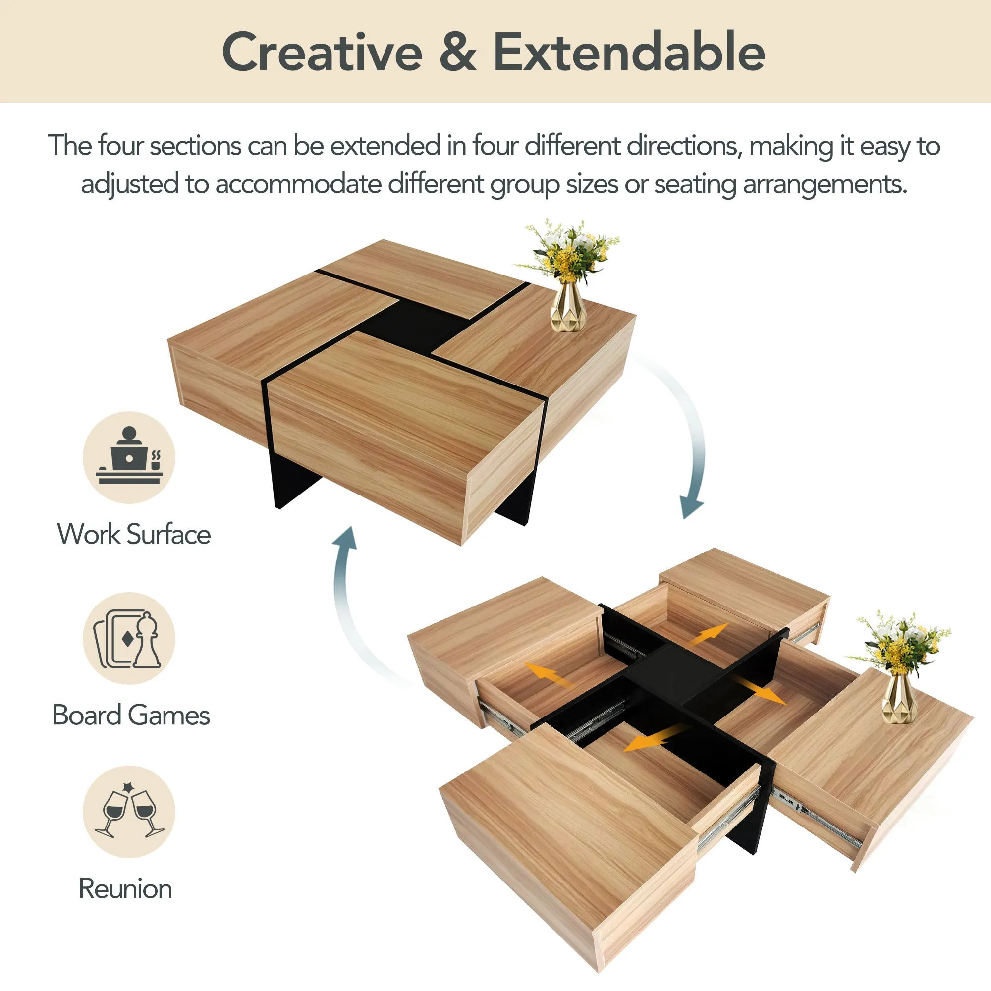 Cubid Storage Square Coffee Table