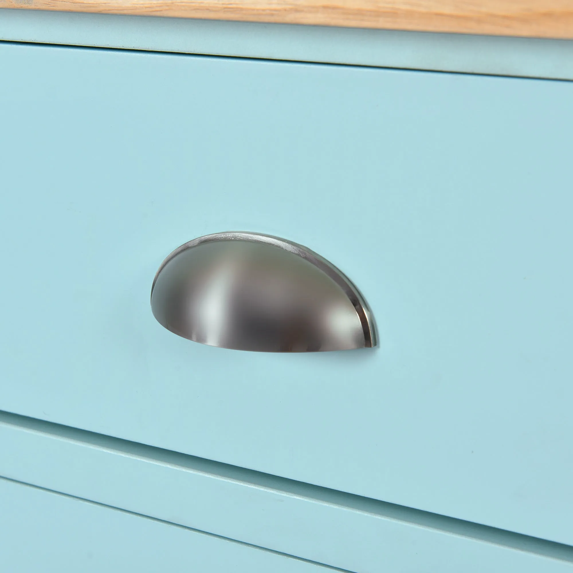 Culinary  Kitchen Cart with Countertop With Barn Door - Mint Green