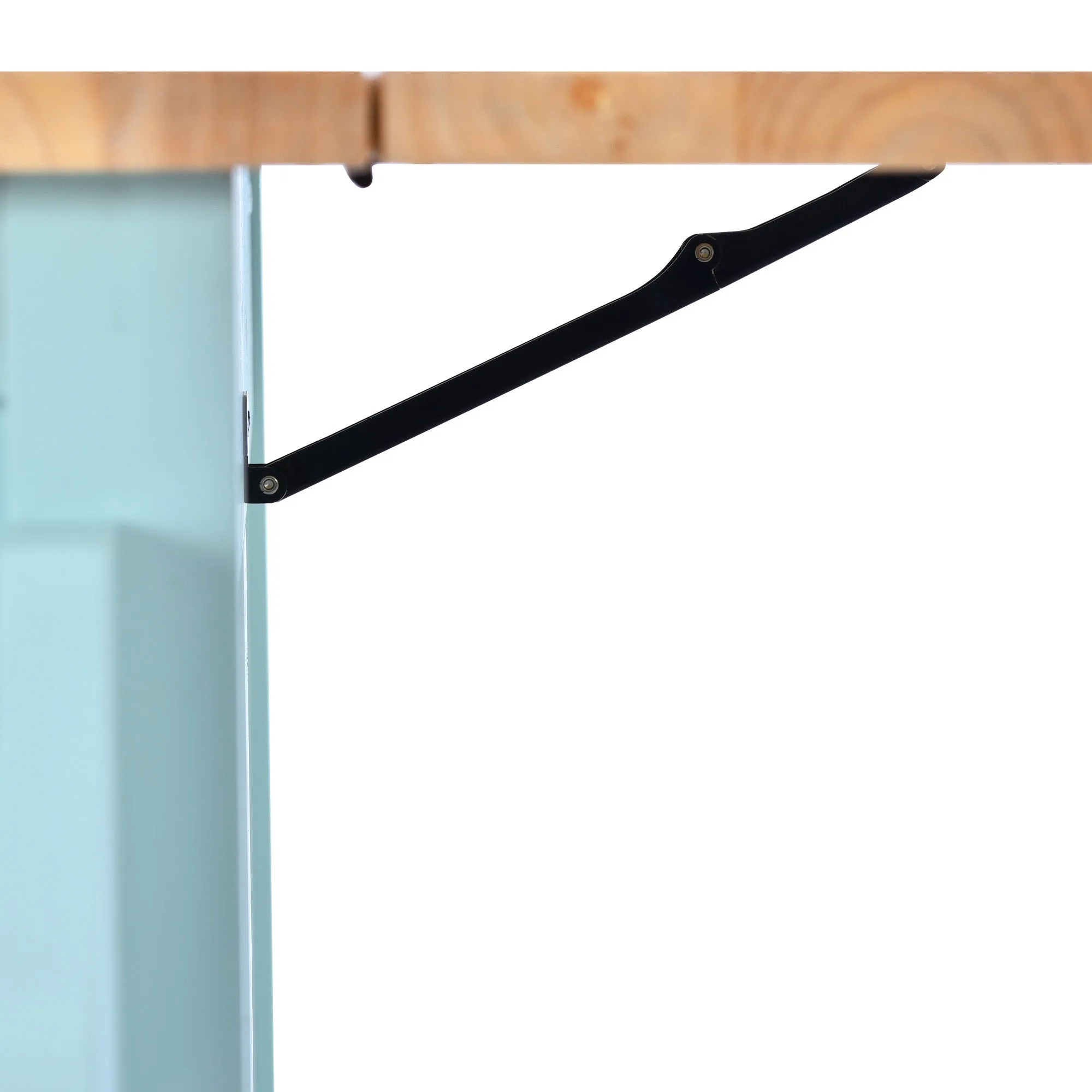 Culinary  Kitchen Cart with Countertop With Barn Door - Mint Green