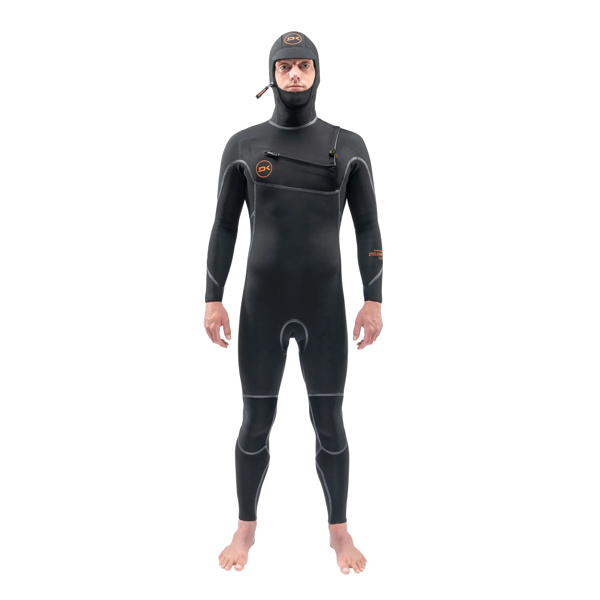 Cyclone Chest Zip Hooded Wetsuit 5/4mm - Men's