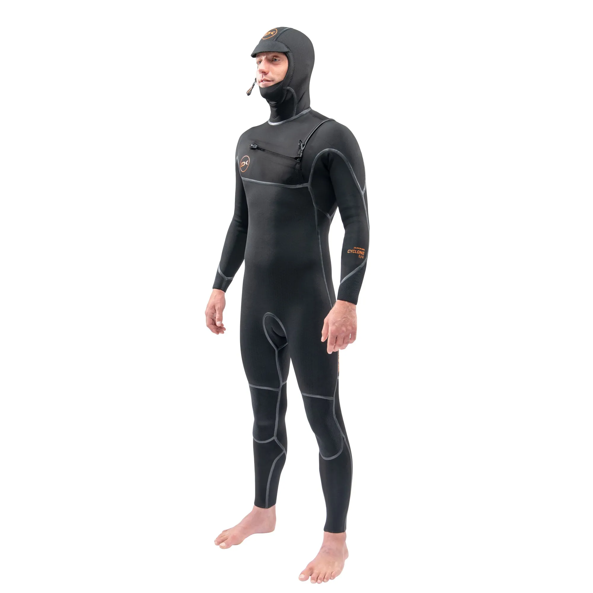 Cyclone Chest Zip Hooded Wetsuit 5/4mm - Men's