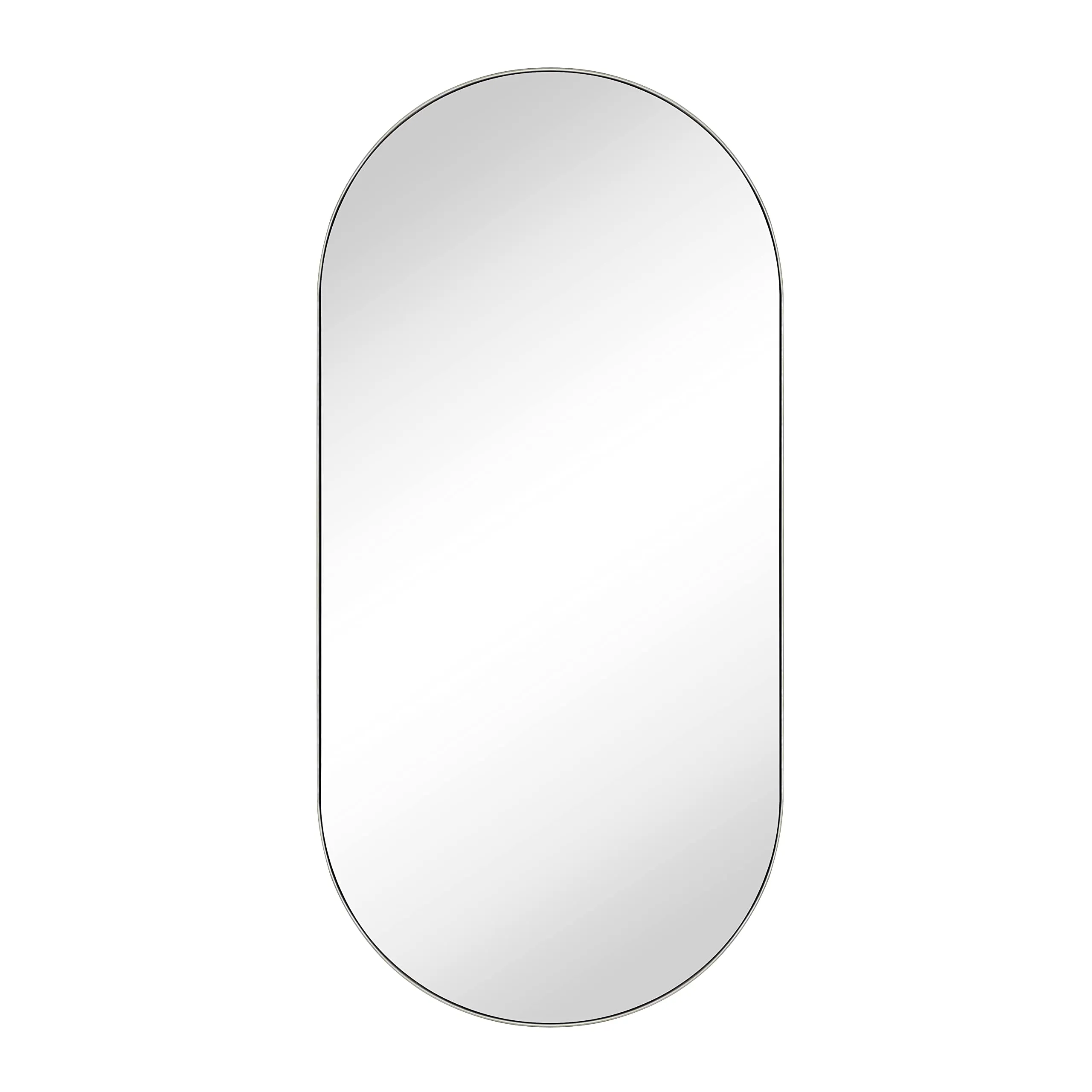 Daisy-Mai Oval Pill Shape Metal Framed Recessed Medicine Cabinet with Mirror