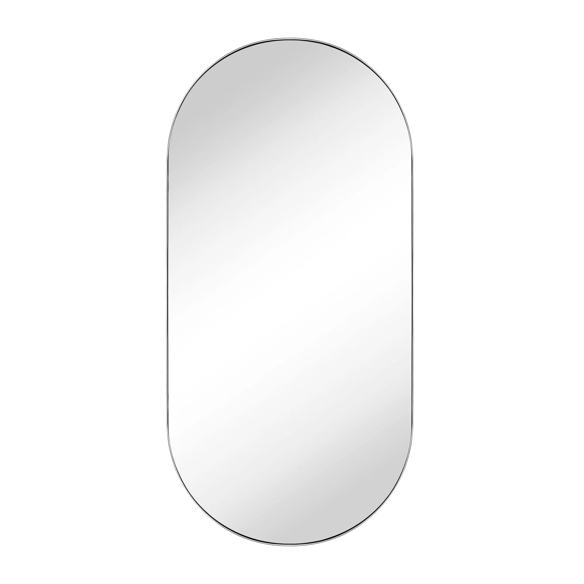Daisy-Mai Oval Pill Shape Metal Framed Recessed Medicine Cabinet with Mirror