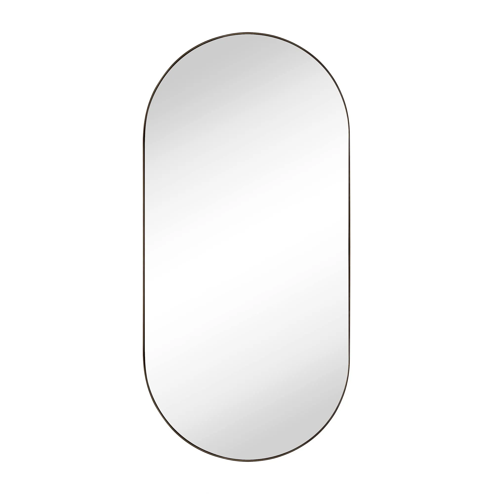 Daisy-Mai Oval Pill Shape Metal Framed Recessed Medicine Cabinet with Mirror