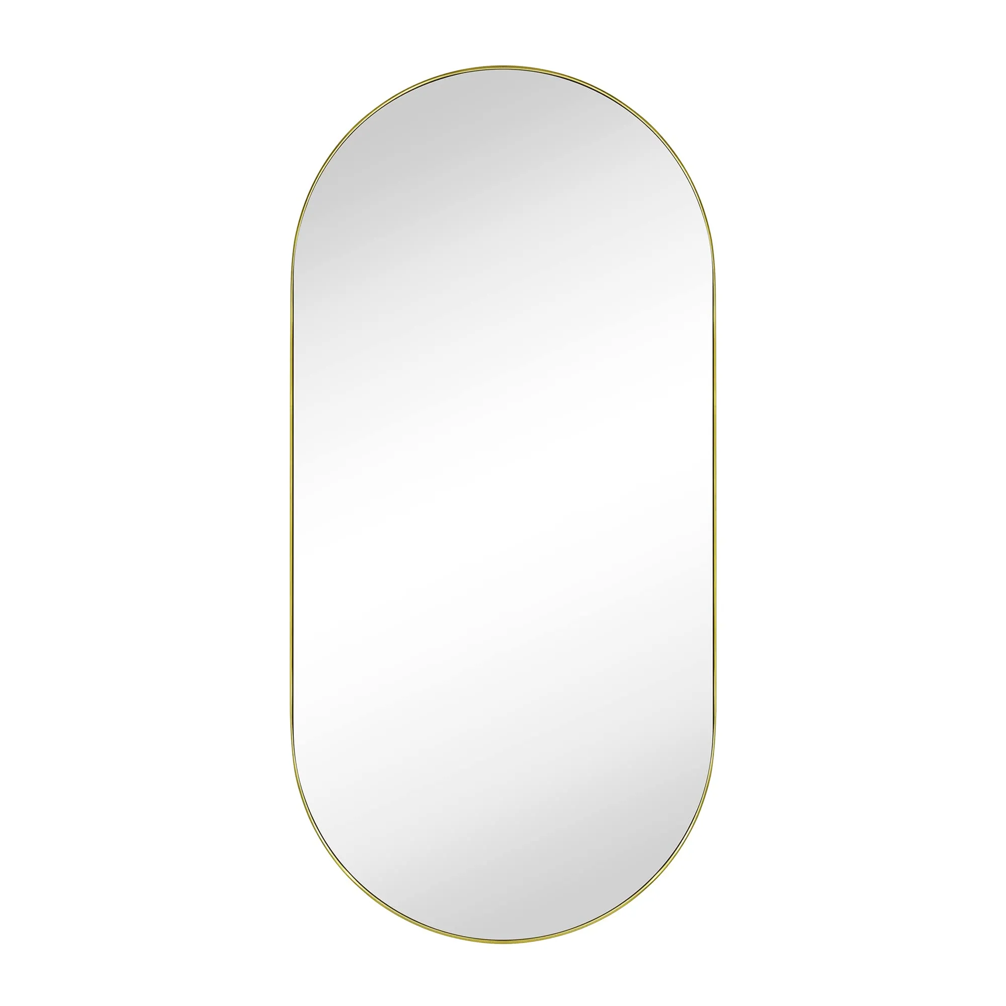 Daisy-Mai Oval Pill Shape Metal Framed Recessed Medicine Cabinet with Mirror