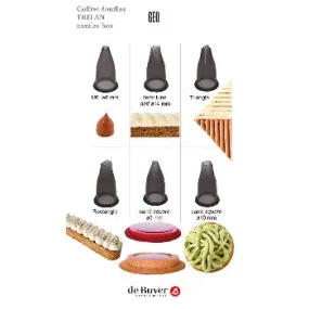de Buyer - Geometric Set - 6 Tritan Tips & Support