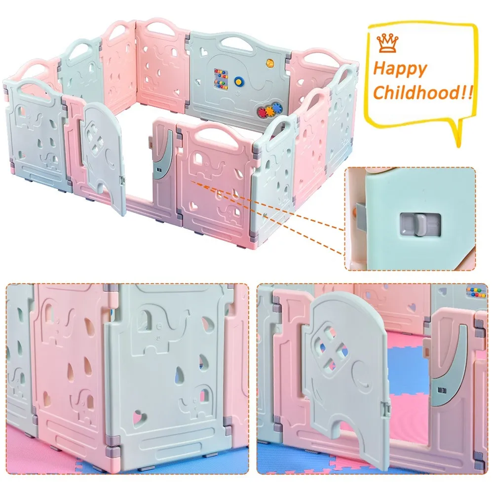 DreamHouse Kiddie Playpen | Elephant Style Baby Activity Centre | Safety Indoor Play Yard