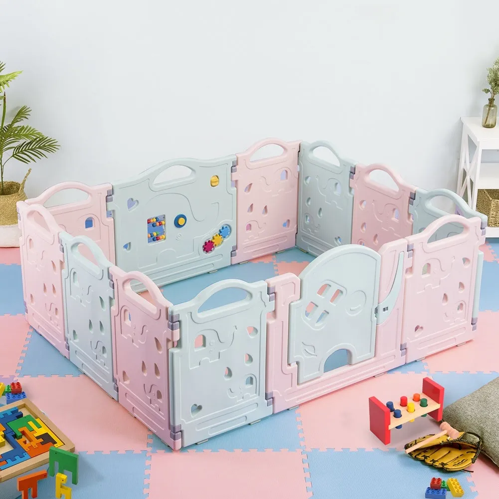 DreamHouse Kiddie Playpen | Elephant Style Baby Activity Centre | Safety Indoor Play Yard